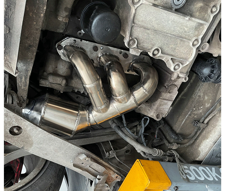 Suitable for Porsche 987 Kaman Boxster modification mach5 head section middle tail exhaust res Scorpio ipe JBOM