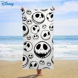 The Nightmare before Christmas Extra Large Super Soft Beach Towel - Quick Dry, Microfiber, Jack Skell