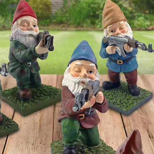 Cross-border Creative Combat Forces Garden Dwarf Ornaments Garden Dwarf Statue Crafts Resin Ornaments A23
