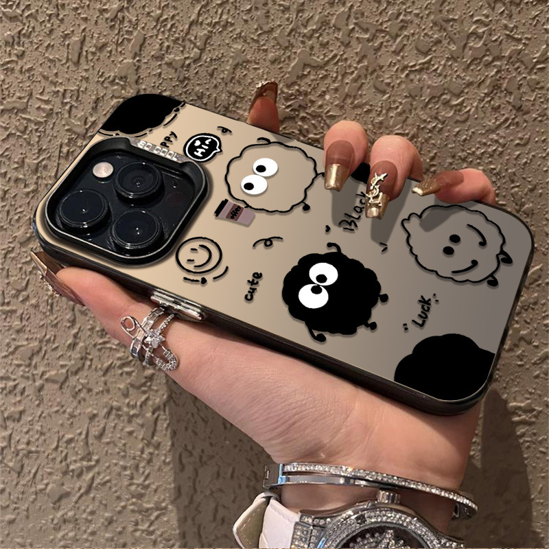 蘋果15手機殼13pro適用iphone11max情侶動物12彩銀MD保護套14plus
