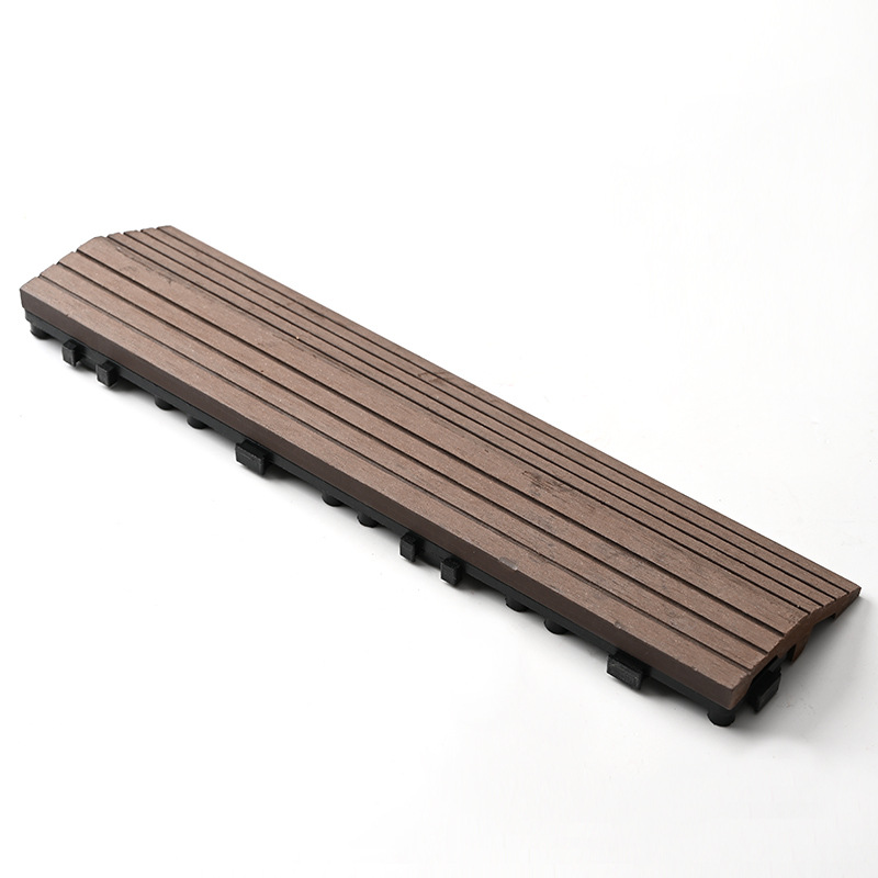 Perfil de esquina pequeño de segunda generación para suelos de madera plástica, rodapié con acabado de grano de madera, mismo color, nueva mejora.