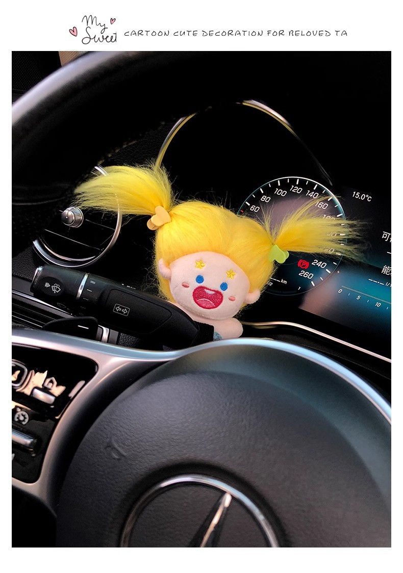 The United States blew up the mermaid princess car block decoration car turn signal wiper doll car accessories ornaments women