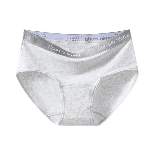 Class a baby cotton fashionable sports women's pure cotton underwear without trace, no hip clip, women's black gray briefs, extended crotch