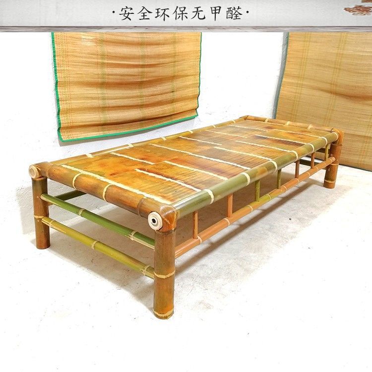 纯手工竹床竹编单人双人沙发罗汉床凉床民宿竹床手工竹椅长椅长凳|undefined
