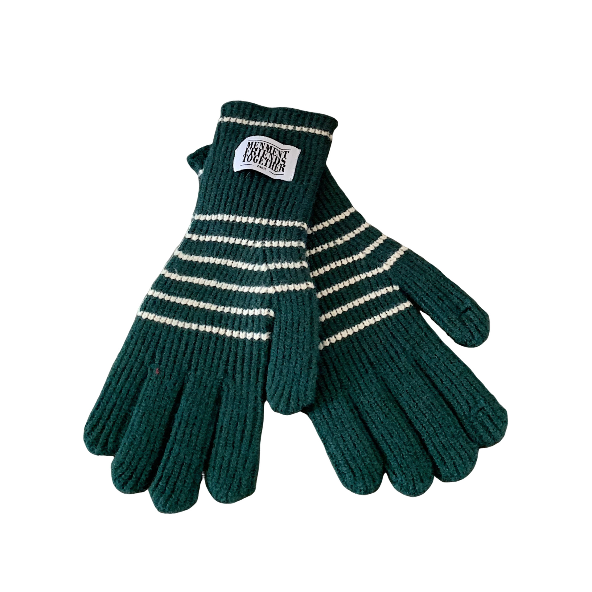 Guantes de punto a rayas coreanas personales de mujer guantes de dedo caliente pantalla táctil guantes de terciopelo ártico