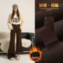 咖色宽松辣妹秋冬牛仔裤