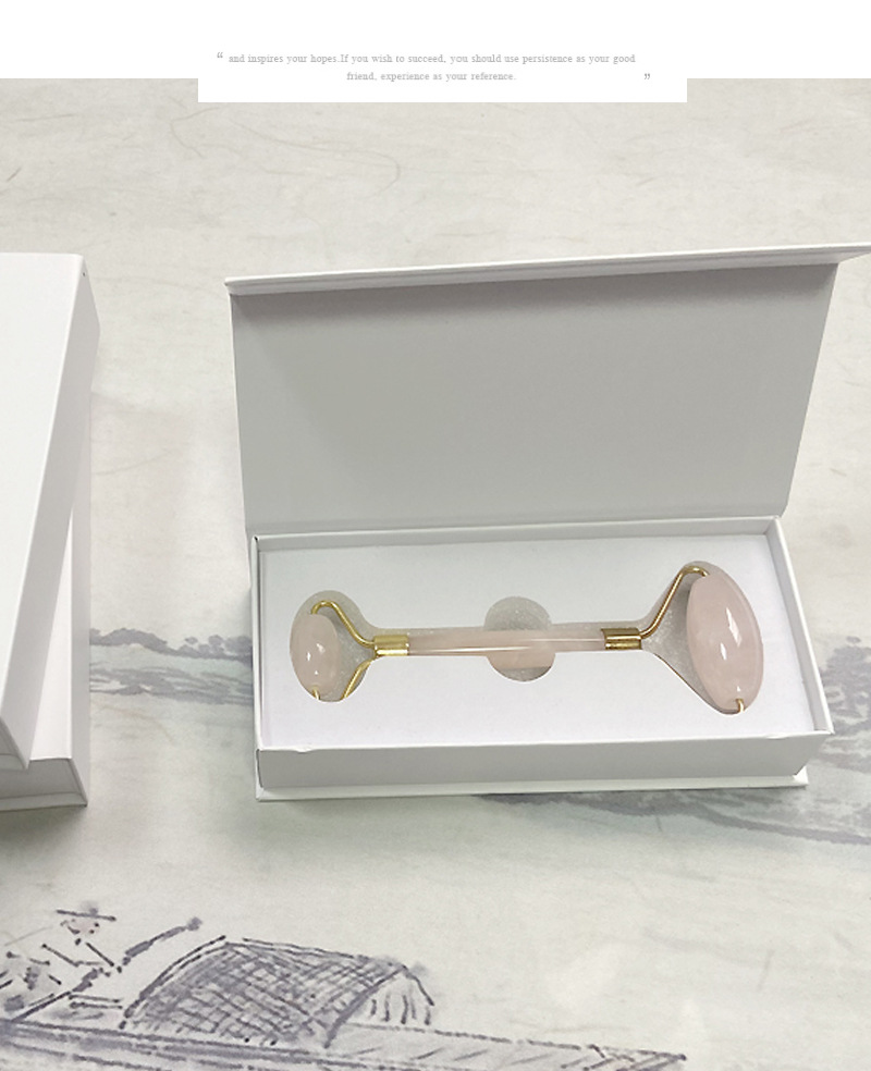 Nokta Rosen Quarz Jade Zylinder Verpackungsbox mit Magnet magnetisches Absorptionsbuch-förmige Box Jade Schabeplatte Set mit Deckel Geschenkbox