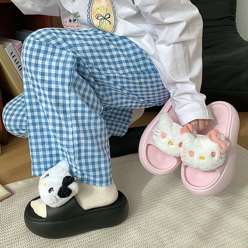 Молоко свистят милые мультяшные холодные тапочки женские летние новые толстые подошвы