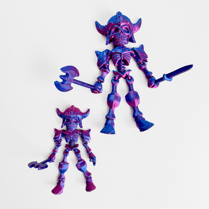 3D Printing Skull Warrior Ornaments Skull Warrior Whole Body Joint Movable Hand-made Three-dimensional Doll Model Ornaments Tide Play