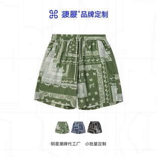 Jie Zhan Customization | Cashew Flower Seersucker Beach Men's Men's Shorts All Kinds of Styles to Choose and Customize