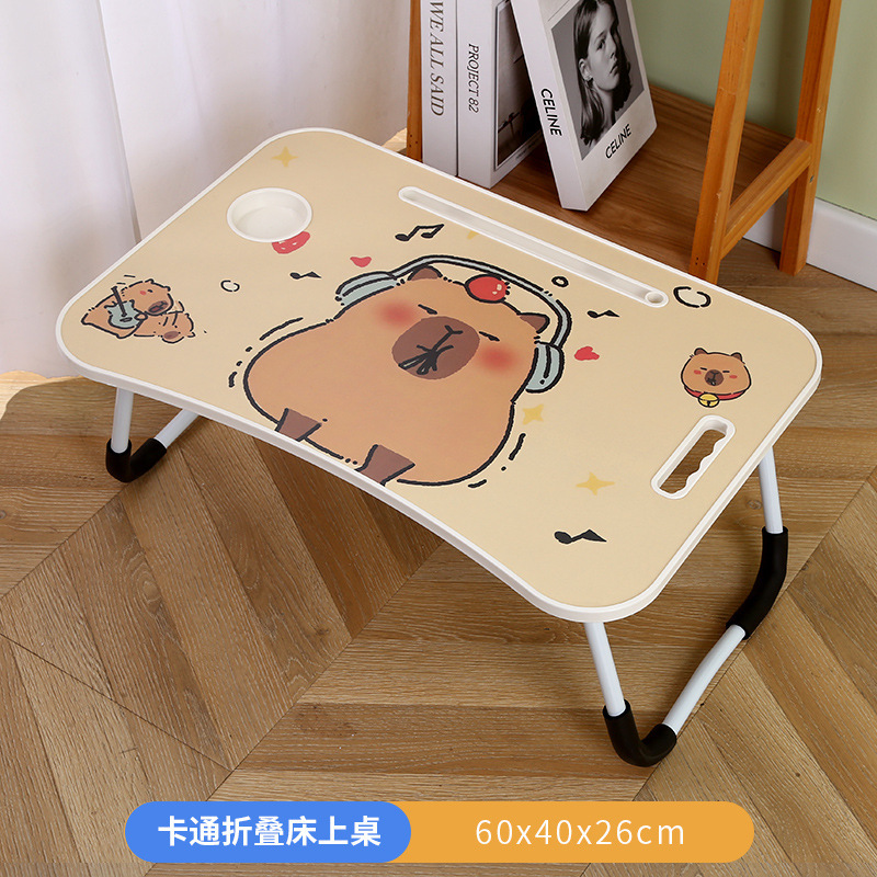 漫画風折りたたみベッドテーブル、ベッド用小型テーブル、ノートパソコンテーブル、学生寮、自宅寝室、オフィスデスク|undefined