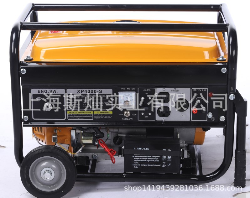 110V -220  2000W 3000W 4000W小型汽油发电机家用带手柄轮子