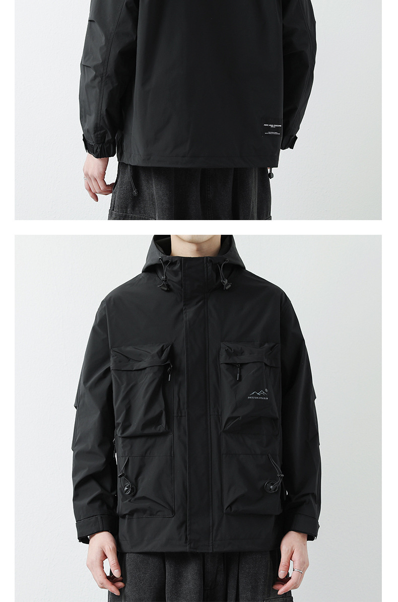 Herrenbekleidung Herren Frühlingsjacke Frühling Herren All-Match High-End Herrenjacke mit Kapuze Arbeitsjacke Lässiger Jugend-Studenten-Stil_voghion.com