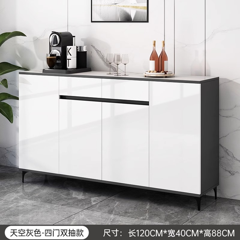 Gabinete de té de lujo ligero, armario de comedor contra la pared, armario de almacenamiento doméstico, armario de almacenamiento moderno y simple, armario de salón