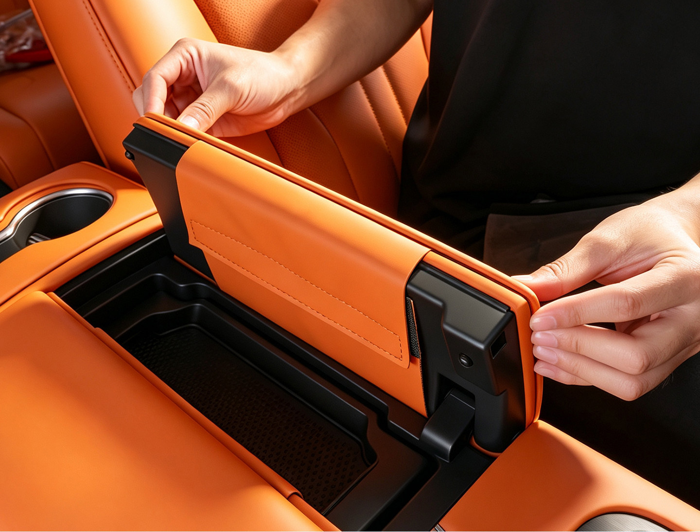 Haval Great Wall H10 armrest box protective pad, original car color leather, scratch-resistant and dirt-resistant interior center console modification accessory