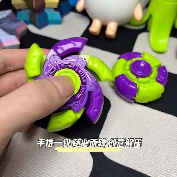Fluorescence spinning top for finger