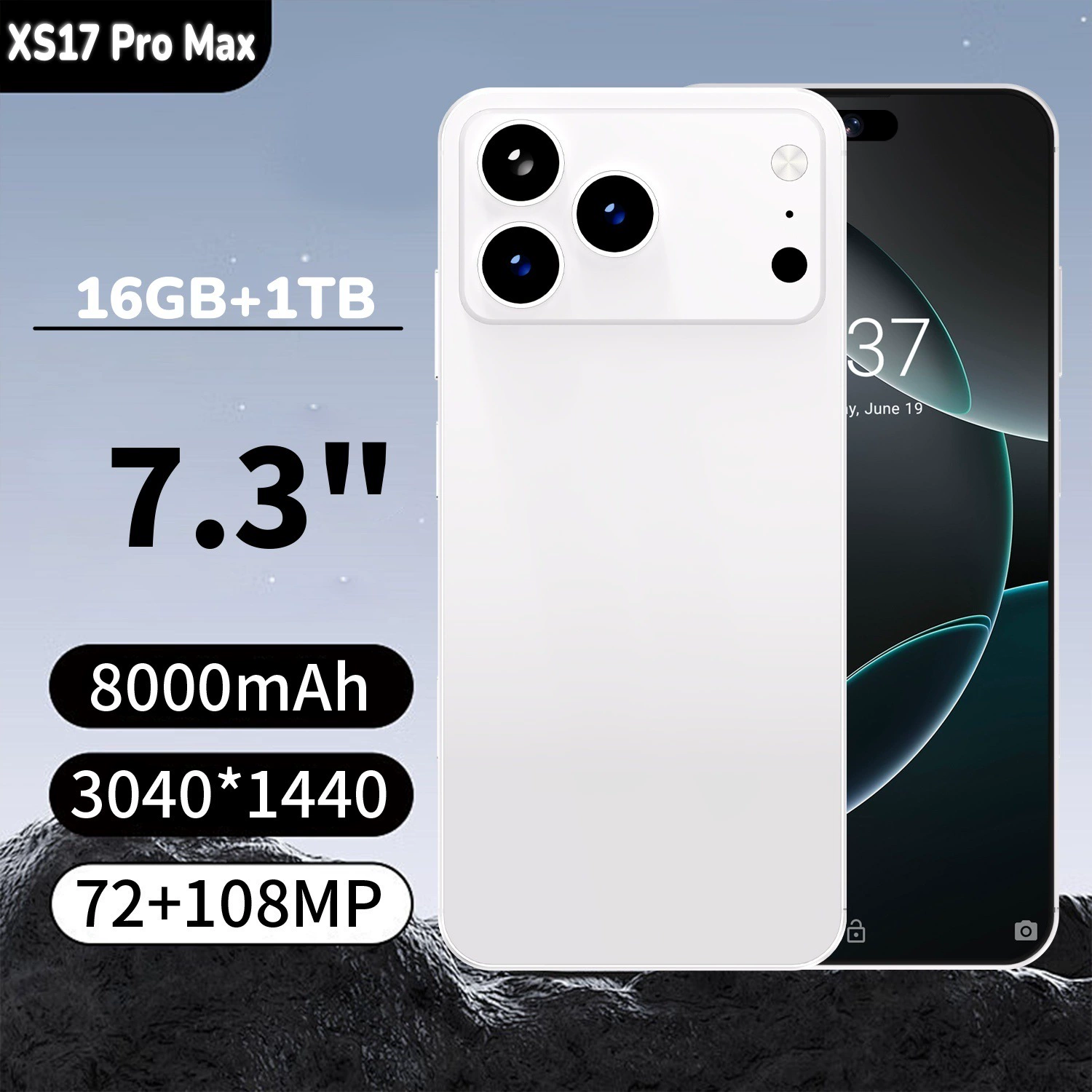Мобильный телефон Pro, экран, 17 Pro Max, 64 ГБ