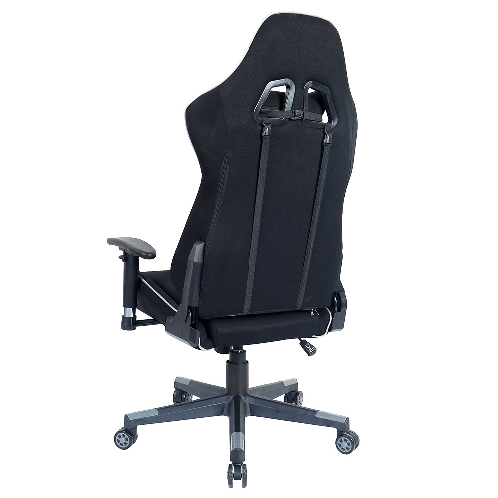 Silla ergonómica de los e-deportes de la barra de Internet Silla de tela del juego del recliner gris negro del jugador de la Oficina 7283