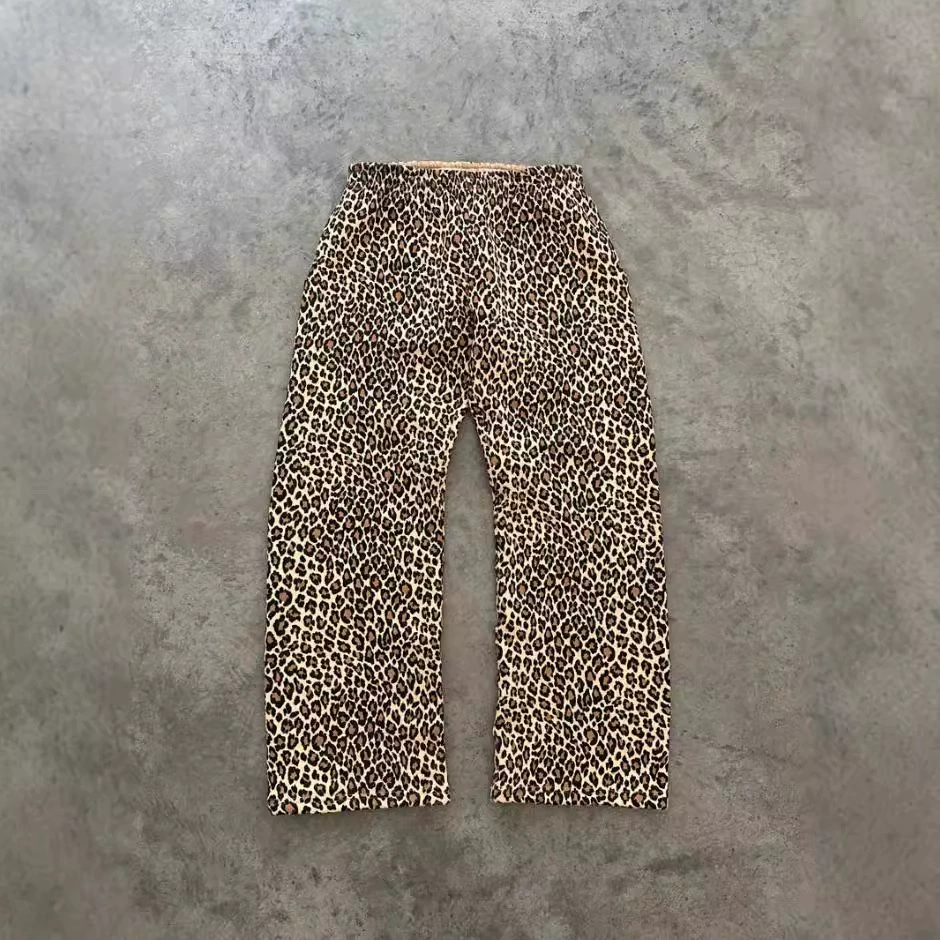 Леопардовые брюки корейская версия ретро-точки в клетку брюки для женщин повседневная тонкая оптовая повседневная дикая темперамент