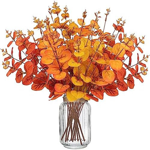Simulation 4-fork eucalyptus cross-border hot-selling products online red wall flower arrangement gardening landscape engineering modeling flower box with flowers Simulation 4-fork eucalyptus cross-border hot-selling products online red wall flower arrangement gardening landscape engineering modeling flower box with flowers