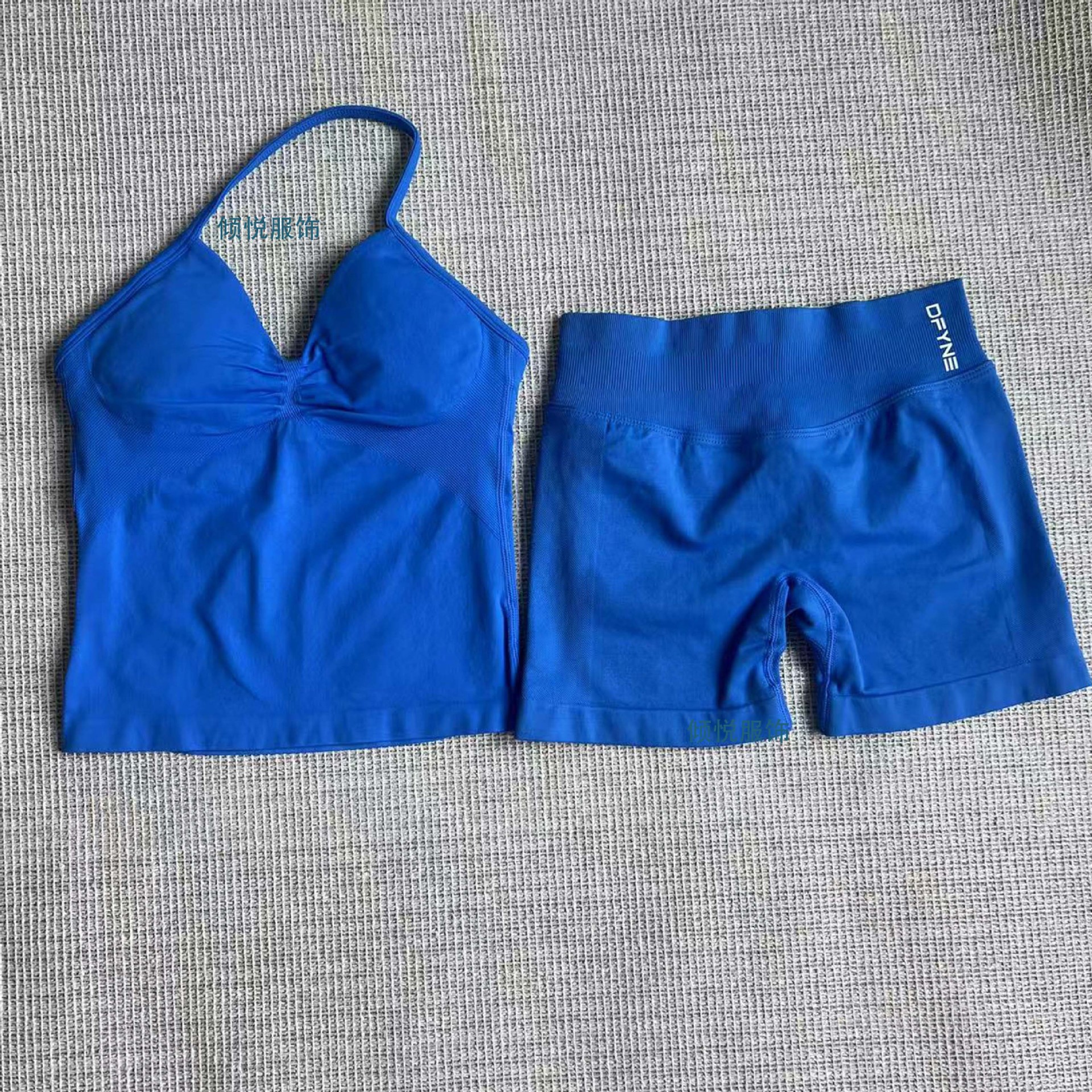 AliExpress venta caliente DFYNE nuevo fitness yoga traje deportivo chaleco halter sujetador pantalones cortos traje mujer