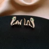 161# silver needle-gold-green
