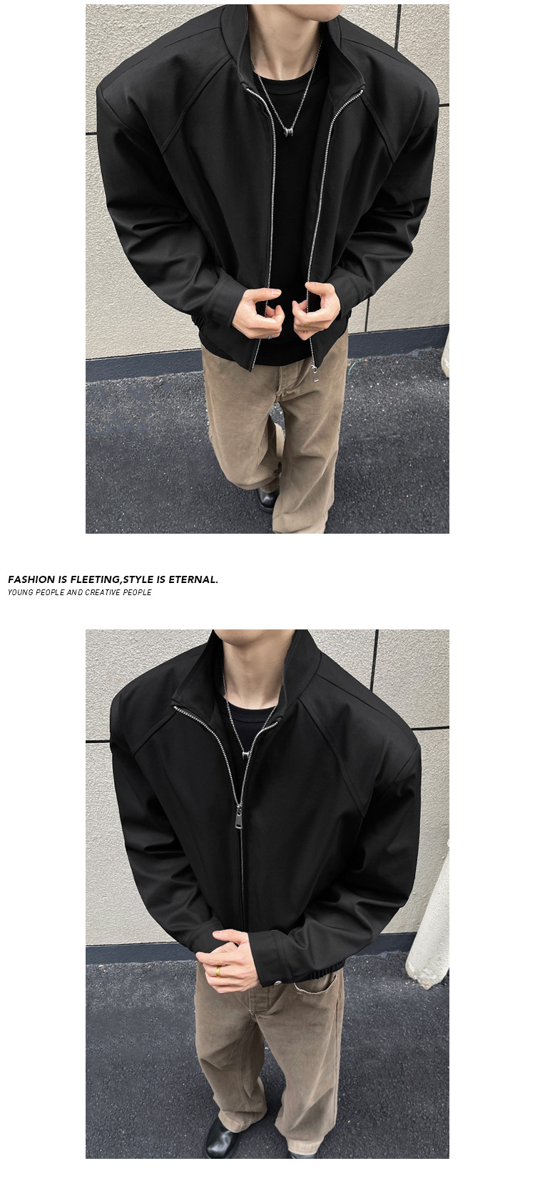 Cleanfit Deconstructed Denim Jacket For Men Spring Workwear Style_voghion.com