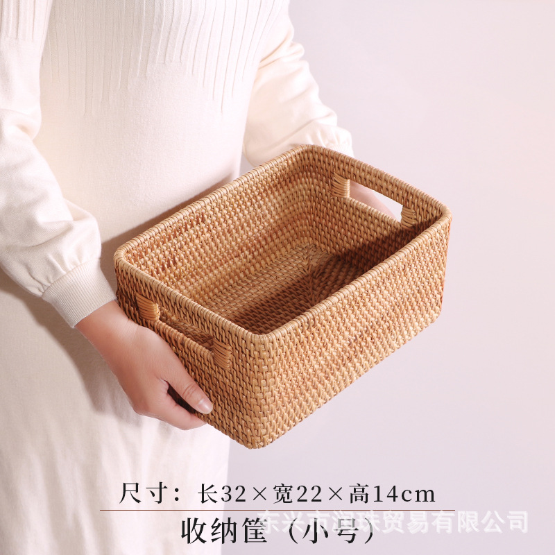 Cesta de almacenamiento de caña pan pan al vapor cesta de frutas caseras cestas de almacenamiento de verduras cestas de bambú cestas de picnic snack