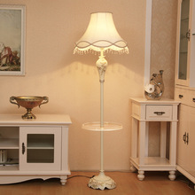 欧式落地灯客厅带茶几的立式台灯美式复古卧室温馨遥控led床头灯