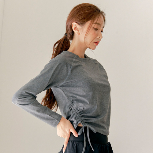 Women's long-sleeve loose professional workout running top spring and summer fashion yoga outfit