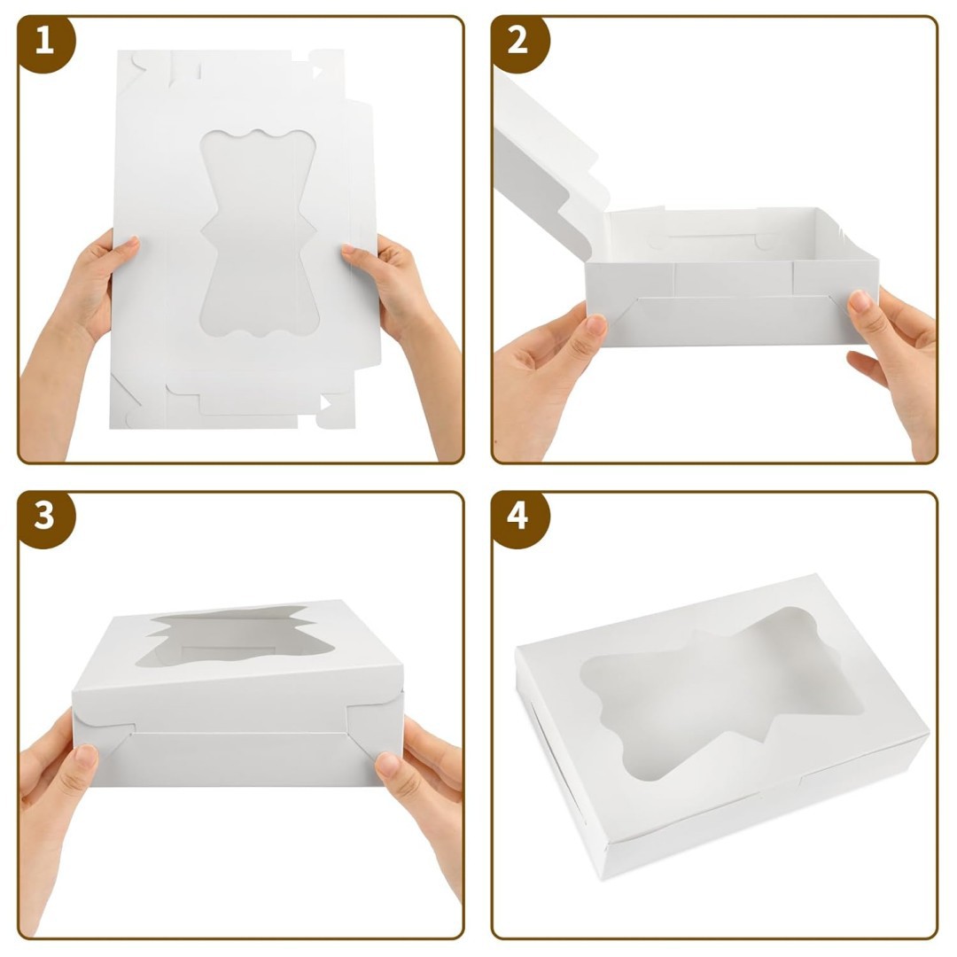 Caja de tazas de papel portátil Caja de brownie Caja de embalaje Caja de muffin Caja de muffin Caja de pastel Caja de torta