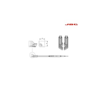 Spanish JBC Genuine Thermal Tweezers Clip Special C420 Soldering Iron Head Square Flat Soldering Iron Head