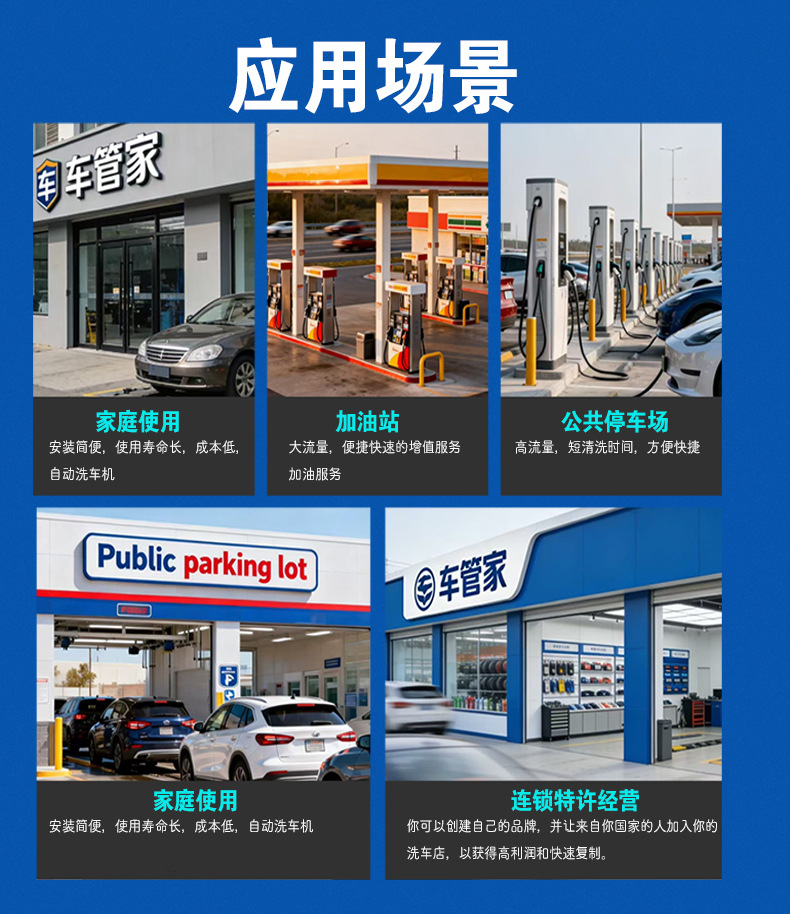 Fully Automatic Car Wash Machine 360 ° Contactless High-Pressure Foam Washing and Cleaning Machine for Residential Areas/Gas Stations/Parking Lots