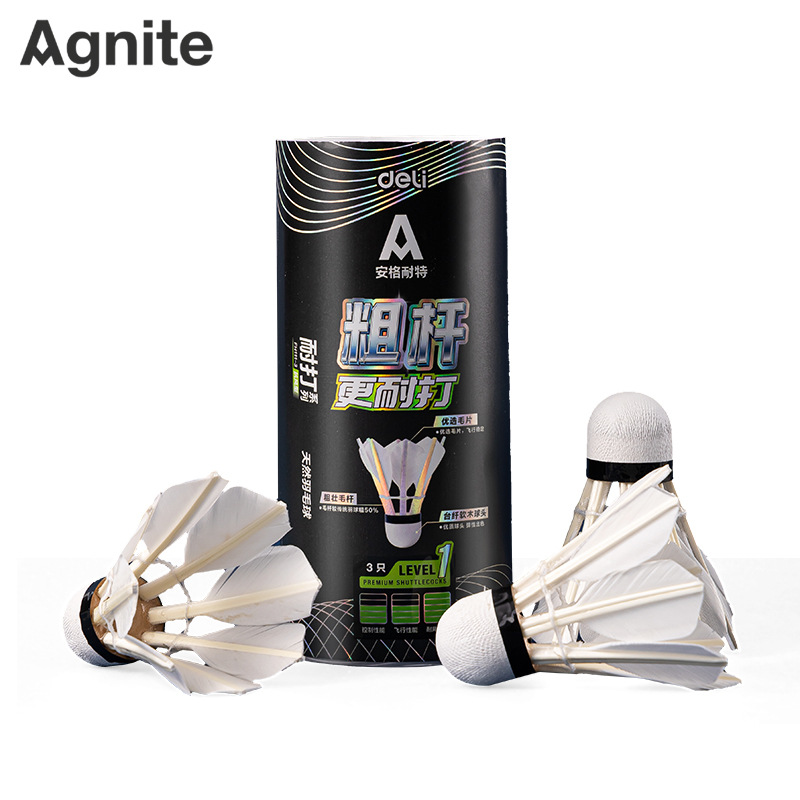 Deliky Angonet FH111 - 3 / 6 / 12 bádminton de barra gruesa vuelo estable bádminton natural de alta elasticidad