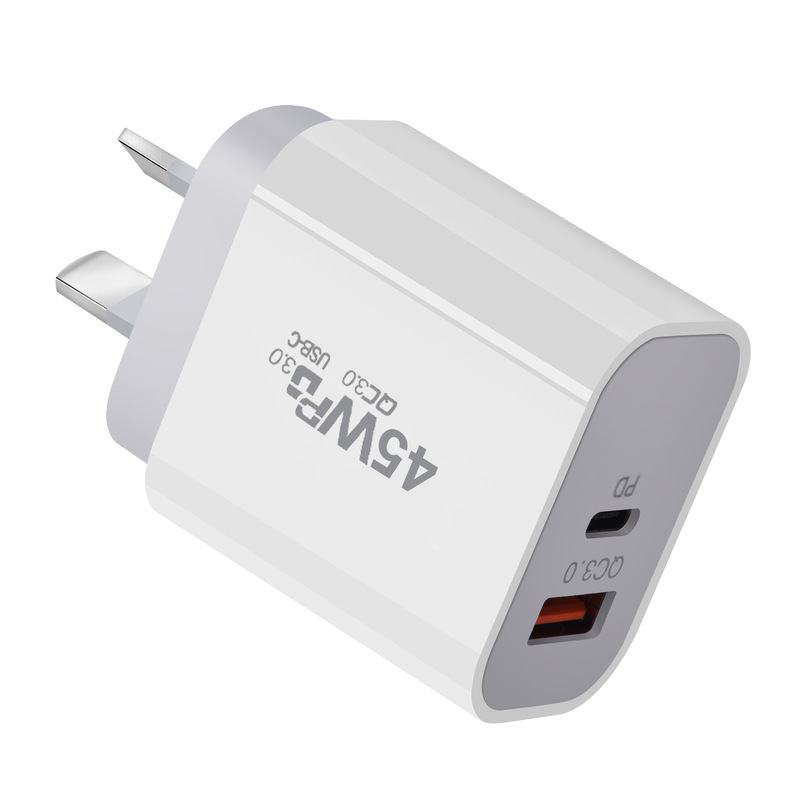 45W Australian gauge PD charger 45W dual PD adapter for IP16X mobile phone 45W gallium nitride charger