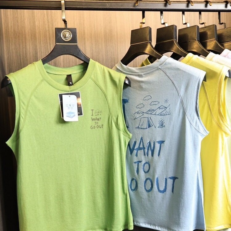 Venture into the mountains! Relaxing atmosphere! Summer outdoor sports quick-dry breathable crew neck tank top for couples, men's style