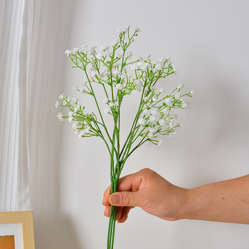 Cielo estrellado artificial 3 tenedor siente pegamento suave cielo estrellado decoración de la boda celebración de flores de plástico flor artificial ramo artificial