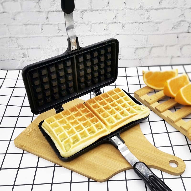 Molde de waffle hogar gas creativo hornear waffle máquina molde japonés Plaid muffin waffle pan