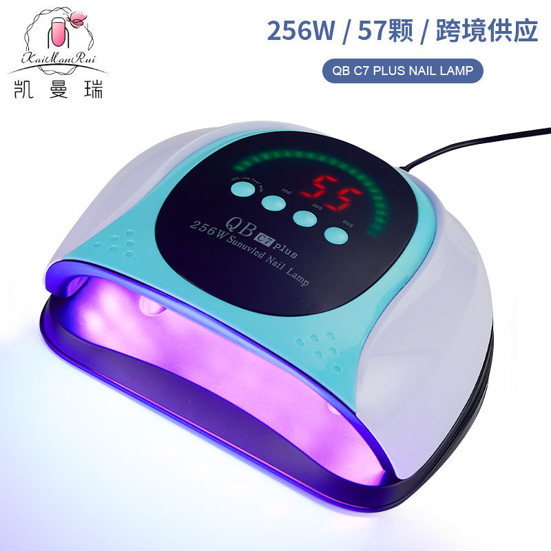 Lámpara de Fototerapia para Uñas Transfronteriza, Máquina de Uñas de Alta Potencia de 256 W, Lámpara de Fototerapia, Esmalte de Uñas en Gel, Lámpara de Curado de Uñas Especial, Venta al por Mayor