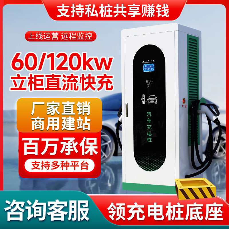 瑞杰新能源汽车充电桩站9孔直流双枪40/60/120kw380V电动车快充