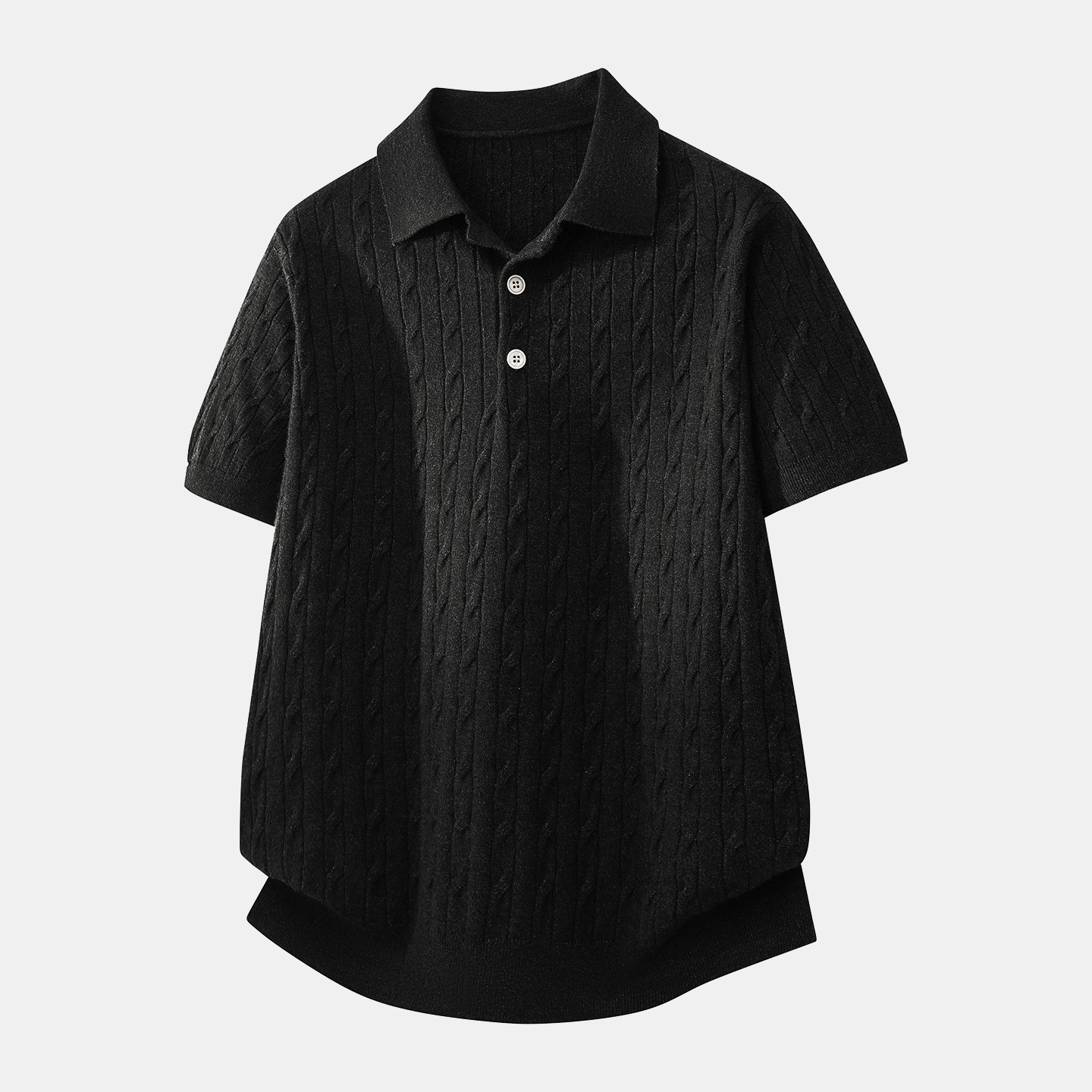 Polo camiseta de punto camiseta de manga corta camiseta de hombre solapa texturas de torsión viejos viento de hielo de verano fábrica transfronteriza al por mayor
