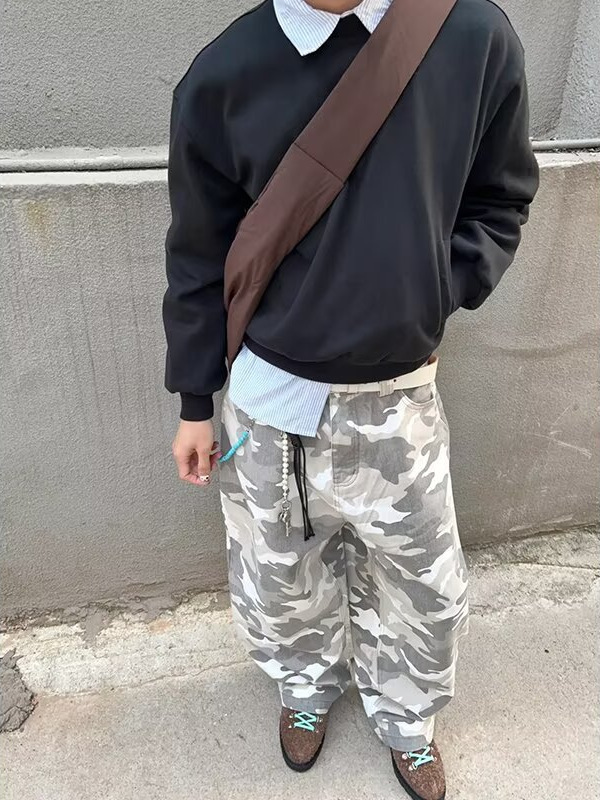 Retro tactics camouflage jeans hip-hop style