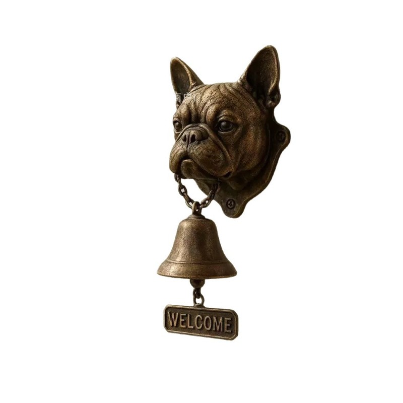 跨境新品Bulldog Wind Chime Pendant斗牛犬门铃挂件摆件批发|undefined