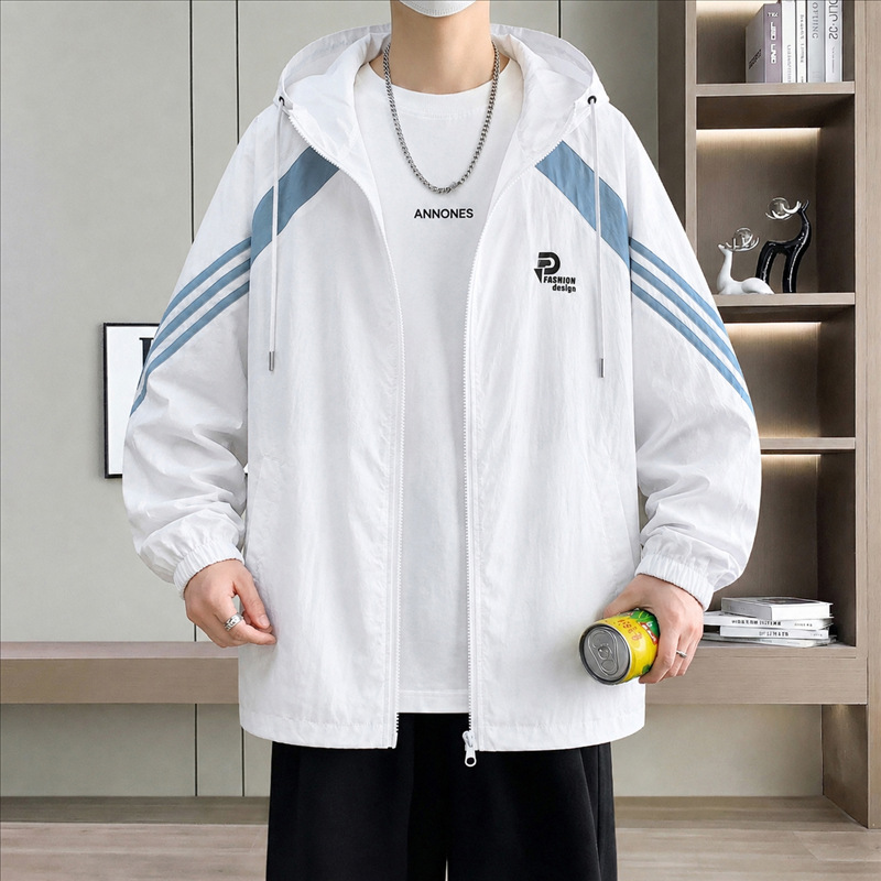 防晒衣男夏季薄款防晒服15岁青少年初高中学生速干外套拼色夹克潮