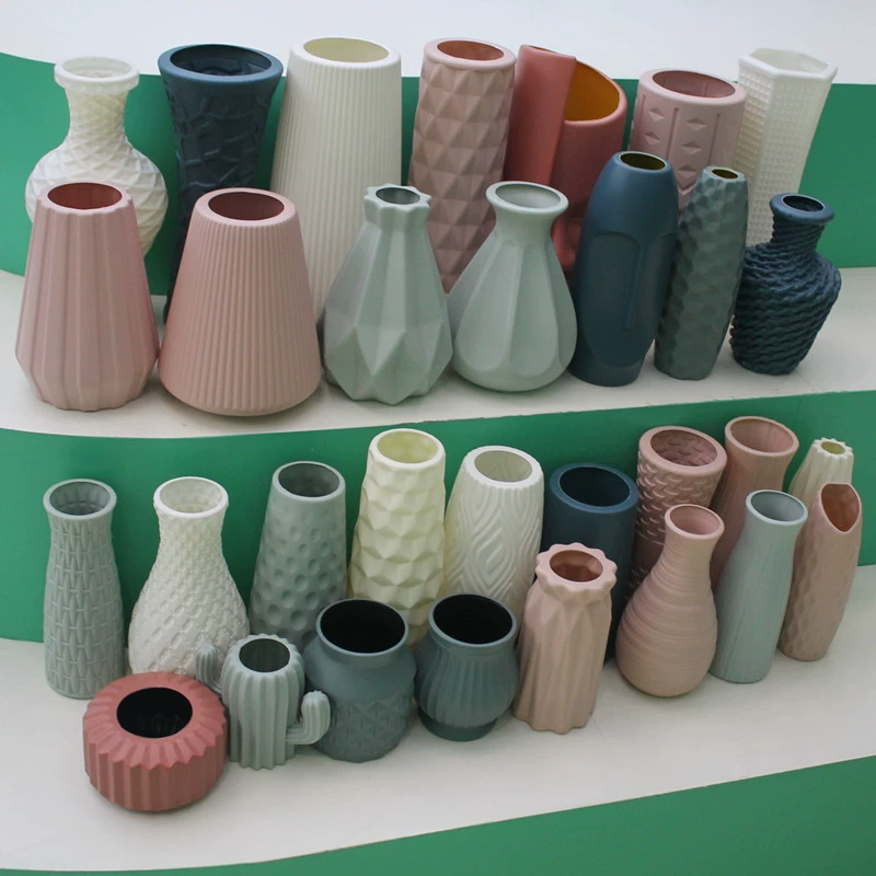 Пластиковая ваза против падения, композиция из сушеных цветов, гидропонная пластиковая ваза, креативные маленькие свежие украшения для гостиной, украшение цветочной композиции