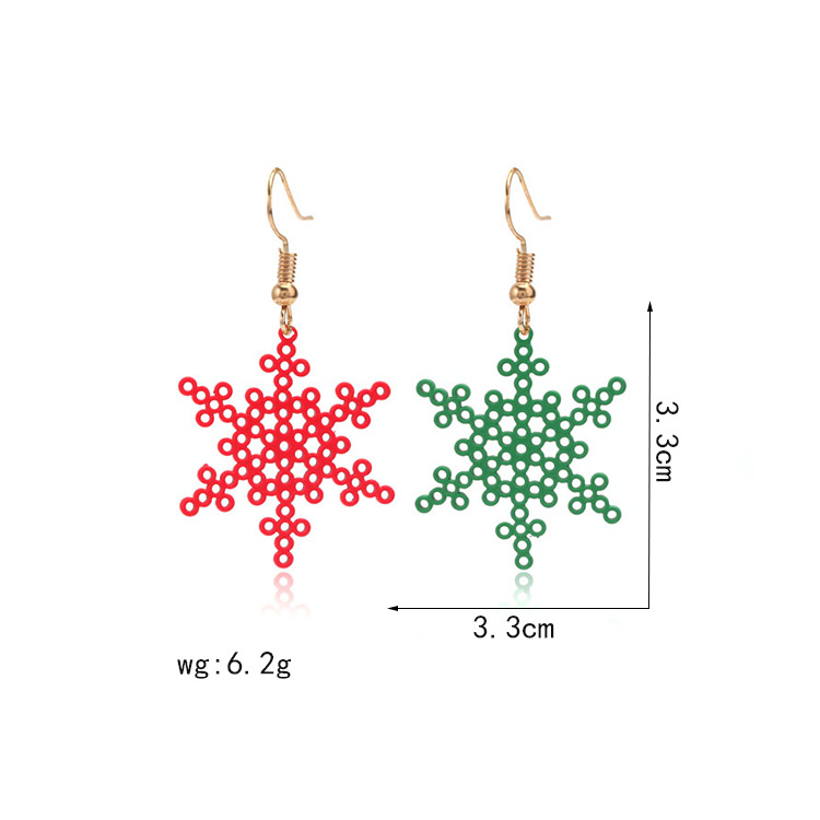 Fashion Snowflake Alloy Hollow Out Women's Earrings 1 Pair display picture 1