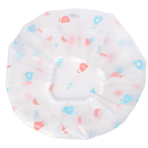 Wanfei printed pastoral style waterproof shower cap dustproof cap care mask makeup cap environmentally friendly EVA adult shower cap