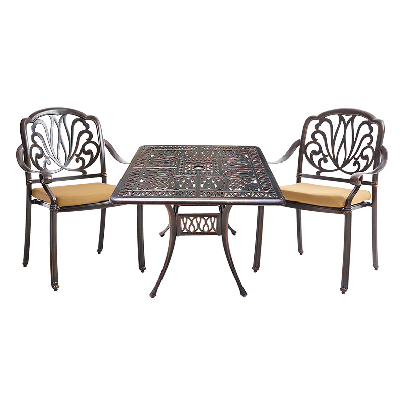 2 sillas + 1 mesa cuadrada Elizabeth: 90*90