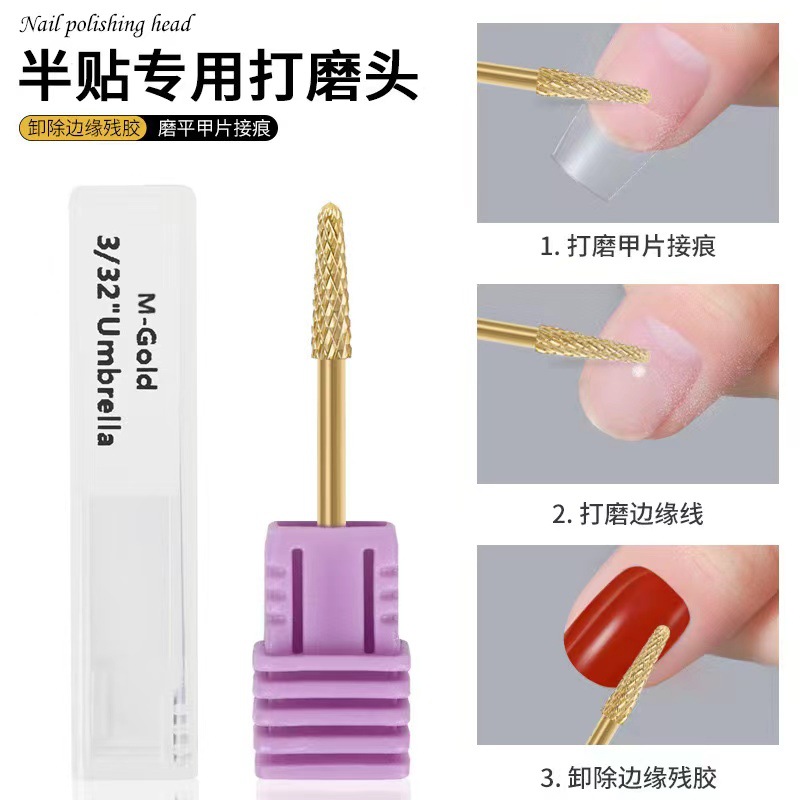 Cabeza de lijado especial para uñas de venta caliente transfronteriza, pretratamiento, eliminación de piel muerta, eliminación de pegamento residual de borde de uñas