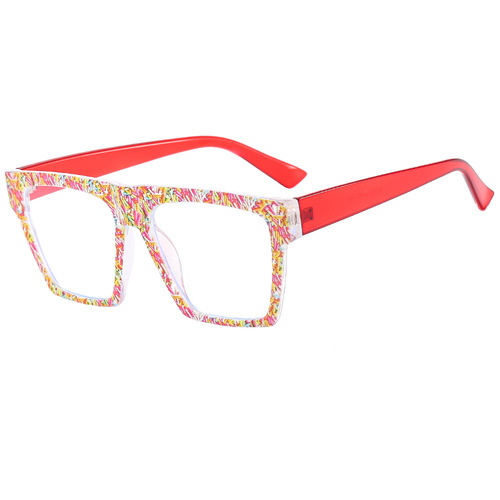  New Trendy Rainbow Color Anti-Blue Light Flat Mirrors European and American Internet Celebrities Street Photography Face-Slimming Glasses Frame BL904